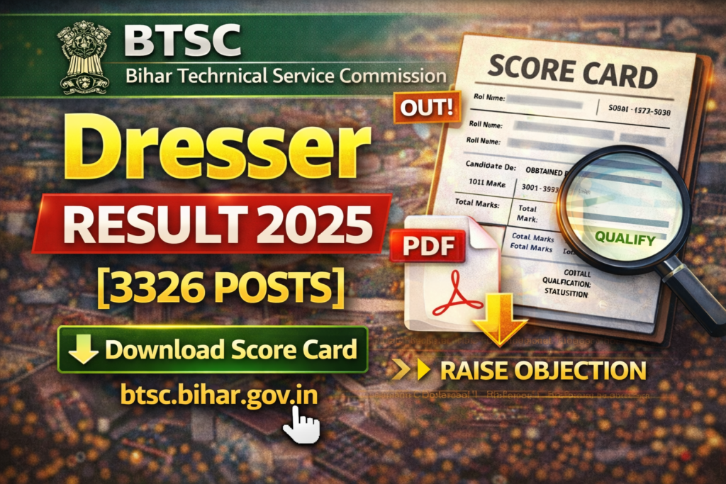 BTSC Dresser Result 2025 Out