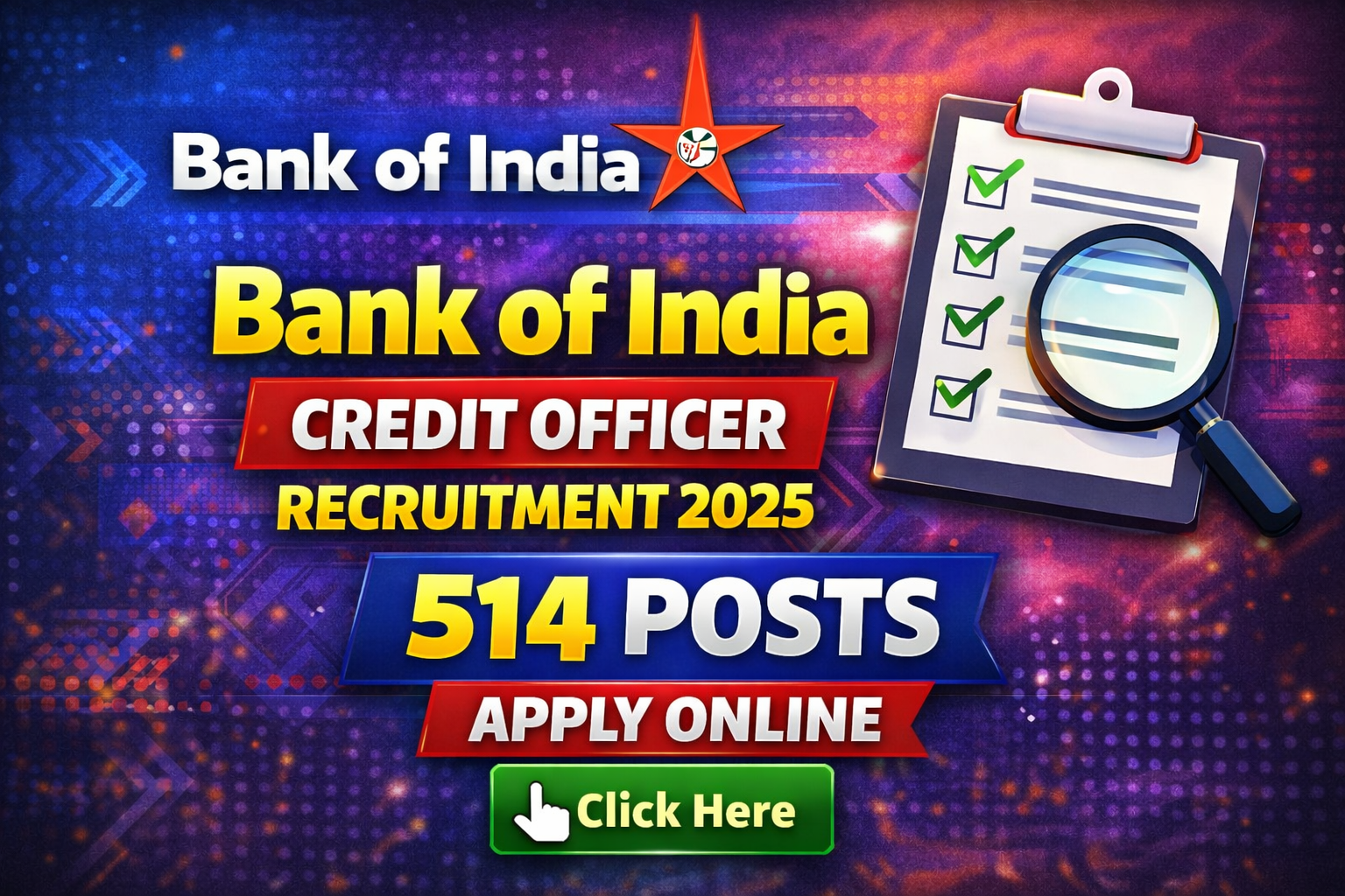Bank of India Credit Officer Notification 2025