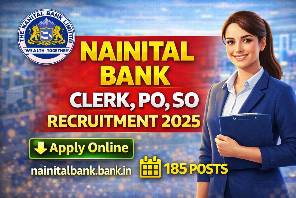 Nainital Bank Clerk, PO & SO Recruitment 2025 Apply Online For 185 Posts