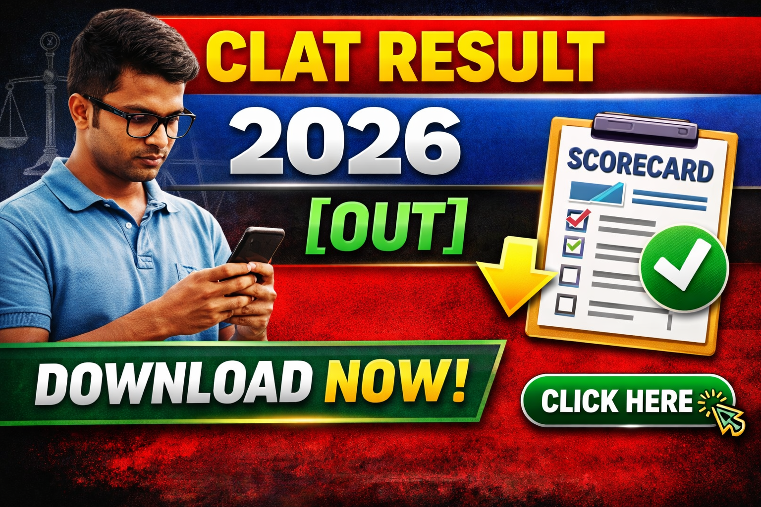 CLAT Result 2026 [OUT] – Scorecard Download Link